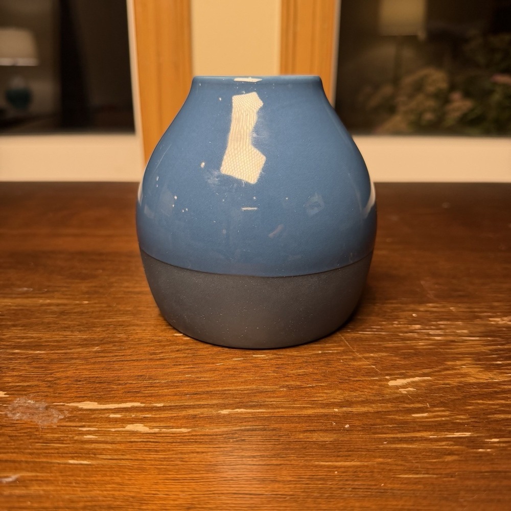 West Elm Blue Vase Glass 3inches Tall Home Decor Home Decor